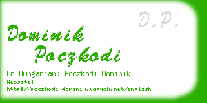 dominik poczkodi business card